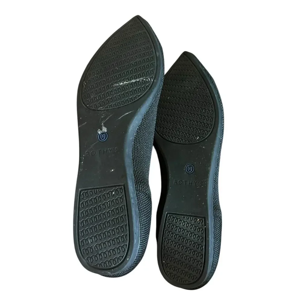 Rothy’s The Point Women’s Flats Black Size 8 - Picture 2 of 12
